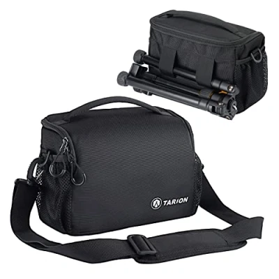 Abbildung von TARION Kameratasche Spiegelreflex SLR Tasche Kamera Umhängetasche mit Regenschutzhülle für Canon Nikon Sony DSLR Kameras und Objektive