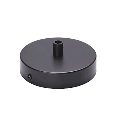 Abbildung von ORION LIGHTSTYLE Baldachin Abdeckung 1 Stück (Ø 100 mm), Höhe 24 mm, Deckenbaldachin für Hängeleuchte, Metall, Schwarz