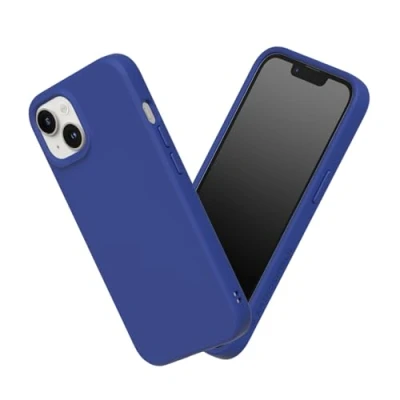 Abbildung von RhinoShield Hülle kompatibel mit [iPhone 13/14] SolidSuit Stoßdämpfende &amp; schlanke Schutzhülle Premium Finish 3.5 Meter Fallschutz Klassisches Blau