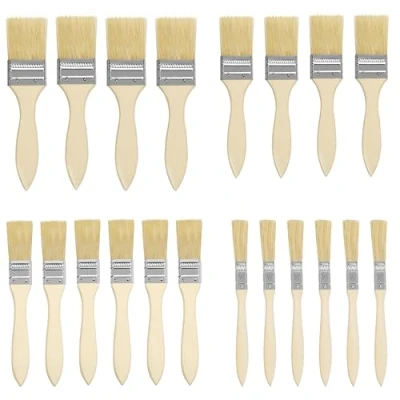 Abbildung von Kurtzy 20 STK Pinselset Profi Malerpinsel Set Holz Pinsel 5,08/3,81/2,54/1,27 cm für Farbe, Lack, Beizen, Klebstoff Maler, Lasurpinsel Set, Lackpinsel zum Streichen, DIY
