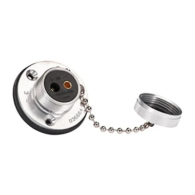 Abbildung von HELLA Steckdose 2 polig Schraubanschluss Stecker: Schraubkontakt Länge: 64mm Aluminium silber DIN/ISO: 14690 Blister Menge: 1 8JB 002 281