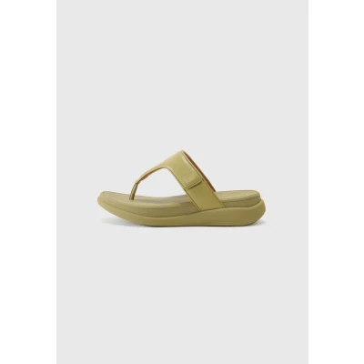 Abbildung von Fitflop Damen F Mode Go Adjustable Flatform Toe Post Sandale, olivgrün, 40 EU