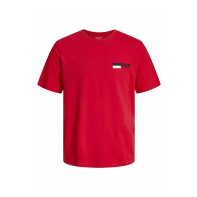 Abbildung von JACK &amp; JONES Herren Rundhals T Shirt JJECORP Logo Regular Fit S M L XL XXL, Größe:S, Farbe:True Red P4 Small Print 12233999