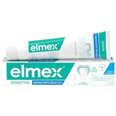 Abbildung von elmex Aufhellende Zahnpasta Sanfte empfindliche Zähne Sensitive 1 Packung Mit 75 ml I Aminfluorid Weißere Fleckenentfernung Zahnaufhellung