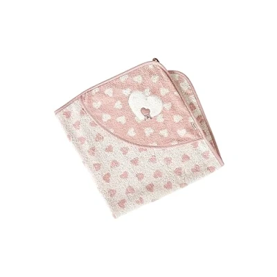 Abbildung von Sterntaler Kapuzen Badetuch 80 x cm Esel Emmi Girl Herzen flora rose