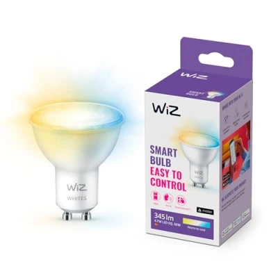 Abbildung von WiZ Tunable White LED Spot, GU10 1er Pack Kunstoff dimmbar, warm bis kaltweiß, 50W, smarte Steuerung per App/Stimme über WLAN