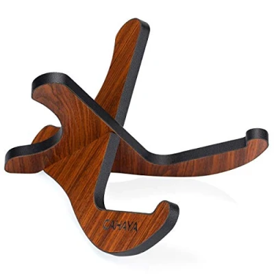 Abbildung von CAHAYA Ukulele Ständer Holz Klappständer Halter für Mandoline Violine und kleinere Gerätschaften CY0022