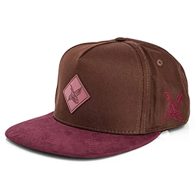 Abbildung von Blackskies® Port Vila Snapback Cap Damen Herren Baseball Mütze Kappe Kunst Wildleder Schirm Braun Weinrot Basecap Männer Frauen Unisex Streetwear Outdoor Sommer Freizeit