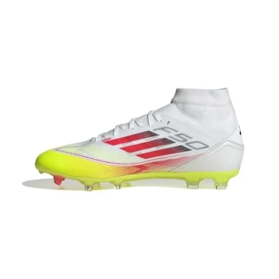 Abbildung von adidas Performance F50 League MID FG/MG Fußballschuh Nocken, Damen, Größe: 46, Footwear white/lucid red/solar yellow Schuhe