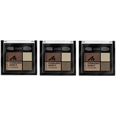 Abbildung von Manhattan Eyemazing Effect Eyeshadow Schmink Palette aus vier schimmernden Lidschatten Farben für Smokey Eyes Farbe Brownie Break 95R 3 x 5g