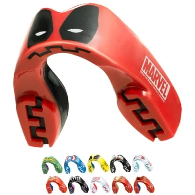 Abbildung von Marvel Deadpool Sport Zahnschutz Erwachsene Mundschutz Für alle Vollkontakt Sportarten einschließlich Rugby, MMA, Kampfsport, Kickboxen, Judo, Hockey &amp; Boxe