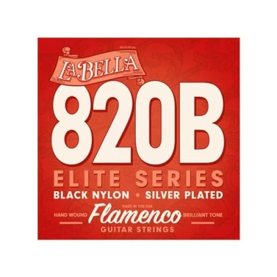Abbildung von La Bella Flamenco 820 B, Saiten für klassische Gitarre, Black Nylon/Silver