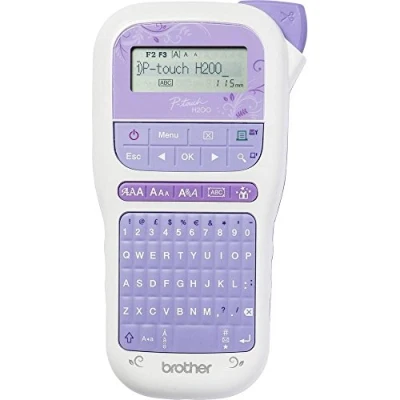 Abbildung von Brother PT H200 Beschriftungsgerät (für den Bastel und Dekobedarf, für 3,5 bis 12 mm breite TZe Schrift Textilbänder, 30 999 einstellbare Etikettenlänge)