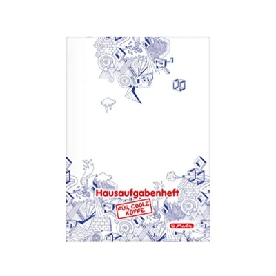 Abbildung von Herlitz Aufgabenheft für coole Köpfe, A5, holzfreies Papier, 80 g/m², 48 Blatt, weiß