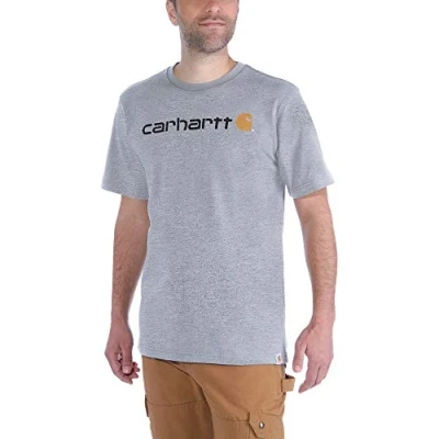 Abbildung von Carhartt Core Logo T Shirt S/S Shirt, heather grey 034, XXL