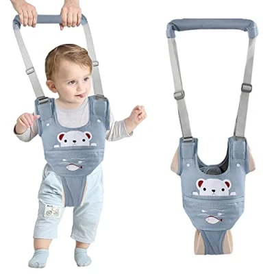 Abbildung von IULONEE Lauflernhilfe Gehhilfe für Baby Einstellbar Ergonomisch Stehen Gehen Lernen Helfer Verstellbar Walker mit Abnehmbarem Schritt Kleinkind 9 24 Monthe(Blau)