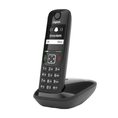 Abbildung von Gigaset AS690 Schnurloses DECT Telefon großes, kontrastreiches Display brillante Audioqualität einstellbare Klangprofile Freisprechfunktion Anrufschutz, schwarz [Deutsche Version]