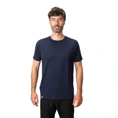 Abbildung von ALPIN LOACKER Merino Shirt Herren Kurzarm I Antischweißshirt Merinowolle Tshirt Thermooberteil atmungsaktiv und Poloshirt, Navy L