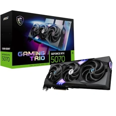 Abbildung von MSI GeForce RTX 5070 12G Gaming Trio OC 12GB GDDR7 (28Gbps/192 bit), PCIe 5, Boost: 2610 MHz, HDMI 2.1b, DisplayPort 2.1b