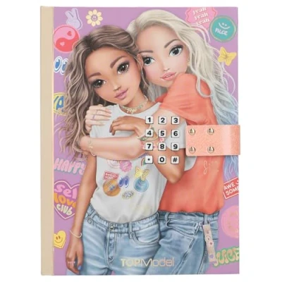 Abbildung von Depesche 13621 TOPModel Girl Power Tagebuch mit Zahlen Code und Sound, Buch in Pink, Model Motiv 192 linierten Seiten