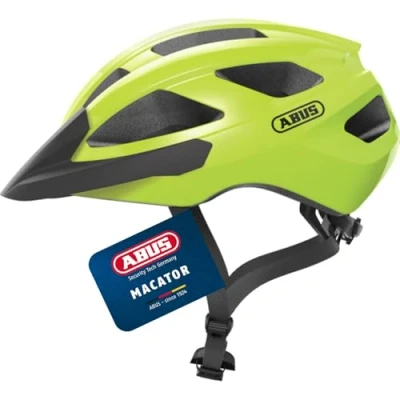 Abbildung von ABUS Rennradhelm Macator sportiver Fahrradhelm für Einsteiger auch Zopfträger/ innen Damen und Herren Gelb, Größe S