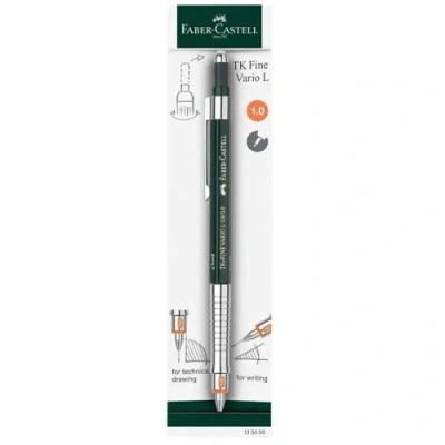 Abbildung von FABER CASTELL 135900 Druckbleistift TK FINE VARIO L, Minenstärke: 1 mm, Schaftfarbe: grün