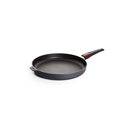 Abbildung von Woll Diamond Lite Flachpfanne Induktiv , Ø 32 cm, 5 cm hoch, mit abnehmbarem Stiel Geeignet für alle Herdarten, Aluminiumguss, Antihaft Versiegelung, backofenfest, anthrazit