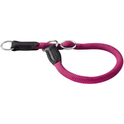 Abbildung von HUNTER Freestyle Dressurhalsung, Hundehalsband, Zugstopper, robust, wetterfest, 45 (M), himbeer