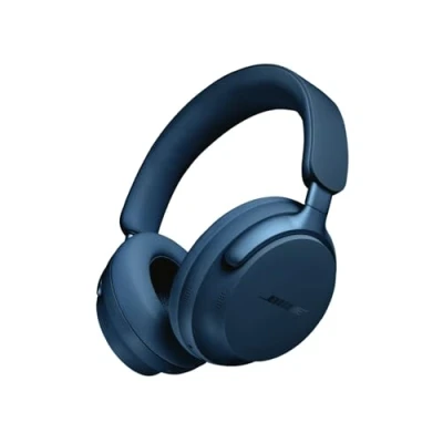 Abbildung von Bose QuietComfort Ultra Kabellose Kopfhörer mit Noise Cancelling für räumlichen Klang, Over Ear Mikrofon, Bis zu 24 Stunden Akkulaufzeit, Raumklang,Mondblau Limited Edition