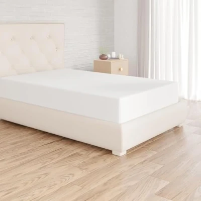 Abbildung von Amazon Basics Spannbettlaken, 90 x 190 30 cm, Mikrofaser, Spannbetttuch Matratzenhöhe bis Weiß