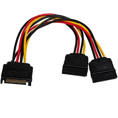 Abbildung von AKYGA AK CA 31 SATA Stecker auf 2x Buchse Adapter Kabel 15cm