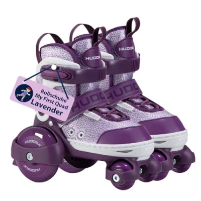Abbildung von HUDORA Rollschuh My First Quad in versch. Größen &amp; Farben hochwertige Kinderrollschuhe bis 20kg Kinder Skates größenverstellbar sichere Einsteiger Rollerskates mit großen Rollen