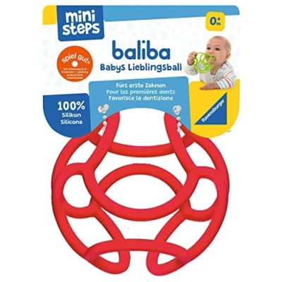 Abbildung von Ravensburger ministeps 4148 baliba Flexibler Ball, Greifling und Beißring Baby Spielzeug ab 0 Monate rot