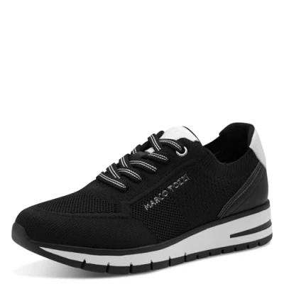 Abbildung von MARCO TOZZI Damen Sneaker flach Sportlich Bequem, Schwarz (Black Comb), 39 EU