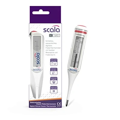 Abbildung von scala Digitales Fieberthermometer SC 1493 flex 10 sec, Classic Display, weiß
