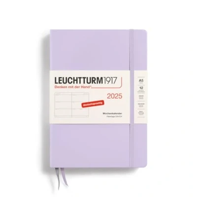 Abbildung von LEUCHTTURM1917 370542 Wochenkalender 2025, Medium A5 Hardcover 12 Monats Planer, 80 g, liniert Lilac