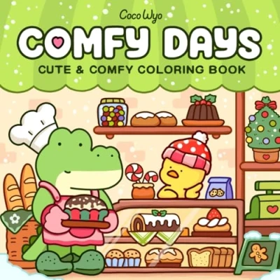 Abbildung von Comfy Days: Coloring Book for Adults and Teens Featuring Super Cute Animal Characters in Cozy Hygge Moments Relaxation