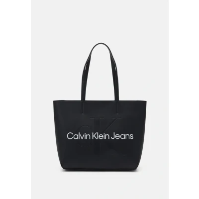 Abbildung von Calvin Klein Jeans Sculpted Shopper MONO Shopping Bag, Damen, Größe: One Size, Black
