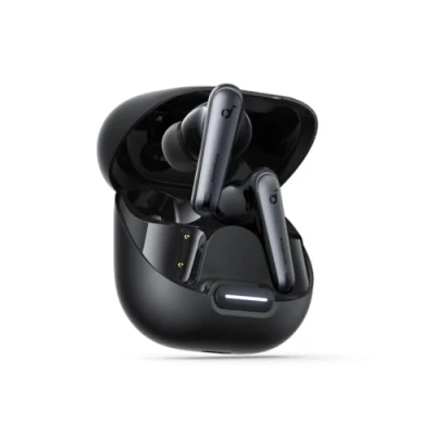 Abbildung von soundcore by Anker Liberty 4 NC Bluetooth Kopfhörer mit Geräuschunterdrückung, 98,5% Noise Cancelling, Adaptive für Ohren und Umgebung, 50H Wiedergabe (Schwarz) (Generalüberholt)