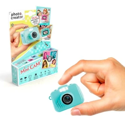 Abbildung von C Toys Creator Digitalkamera und Video Mini Cam Original mit Schlüsselanhänger 1 GB SD Karte inklusive CLK 058, Türkis