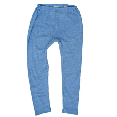 Abbildung von Cosilana, Kinder Leggings/Lange Unterhose, 45% KBA Baumwolle, 35% kbT Wolle, 20% Seide (128, Blau Meliert)