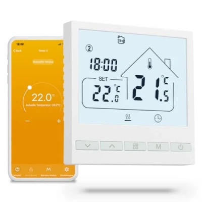Abbildung von Beok Thermostat WiFi Für Elektrische Fußbodenheizung Raumthermostat Fussbodenheizung Smart Heizungsthermostat Digital Kompatibel Alexa Echo, Google Assistant Tuya WLAN App 16A TOL47WIFI