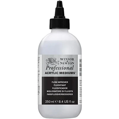 Abbildung von Winsor &amp; Newton 3040937 Farbflussverbesserer für Acrylfarben, erhöht die Fließfähigkeit von Farben 250ml Flasche