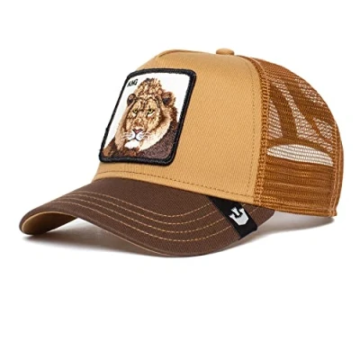 Abbildung von Goorin Bros. Unisex Erwachsene The Farm Original Adjustable Snapback Trucker Hat Baseballkappe, Whiskey King Lion, Einheitsgröße