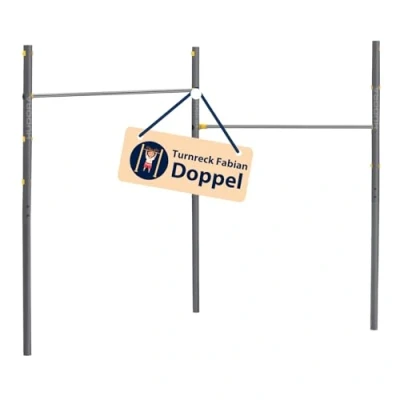 Abbildung von HUDORA Turnreck Fabian Standard/Pro einfache/doppelte Turnstange für Kinder &amp; Erwachsene 4 fach höhenverstellbare Gymnastikstange belastbare Outdoor Fitnessstange bis zu 100kg