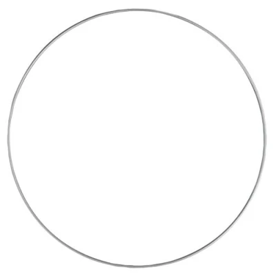 Abbildung von Rayher 2505422 Metallring, silber beschichtet, 30 cm ø, Stärke ca. 3,5 mm, Drahtringe zum Basteln, für Wickeltechnik, Traumfänger, Floristik, Hochzeitskranz, Hoops