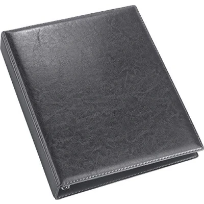 Abbildung von VELOFLEX 5143780 Ringbuch Exquisit DIN A4, Ordner, hochwertige Weichfolie, Lederoptik, 4 Ring Mechanik, 25mm, schwarz