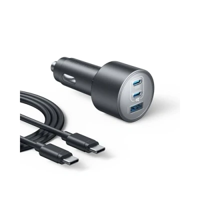 Abbildung von Anker 167,5W max. Zigarettenanzünder USB C, 3 Port kompaktes Typ C Auto Ladegerät, Kfz Ladegerät für MacBook Pro/Air, iPhone 16/15 / 14/13 Serie, Samsung S24 S23, iPad Pro, AirPods und weitere