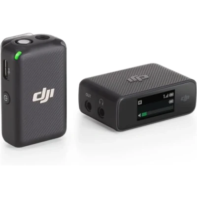 Abbildung von DJI Mic (1 Sender + 1 Empfänger), Lavalier Funkmikrofon, 250 m Reichweite, kompakt und Ultraleicht, 14 Stunden Aufnahme, Funkmikrofon für PC, iPhone, Kameras, YouTube, Vlogs, Livestream