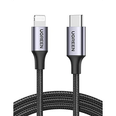 Abbildung von UGREEN USB C auf Lightning Kabel MFi Zertifiziert Ladekabel PD 3.0 kompatibel mit iPhone 14, 13, 12, 11, SE, iPad 10.2 2021, AirPods usw. (2M)